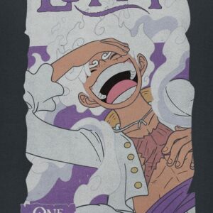 T-shirt noir Luffy One Piece vue de face - vue 2
