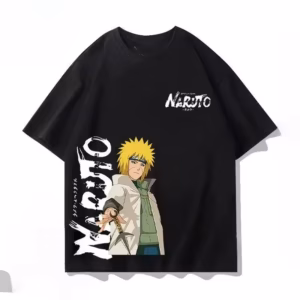 T-shirt noir Minato Namikaze kunaï - Collection Naruto AnimeDream