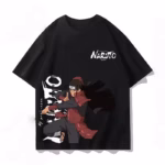 T-shirt noir Hashirama en train de faire un ninjutsu - Vue principale