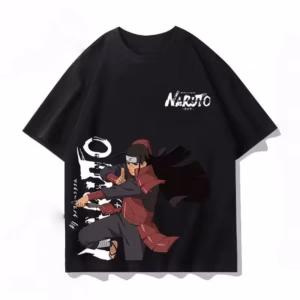 T-shirt noir Hashirama en train de faire un ninjutsu - Vue principale
