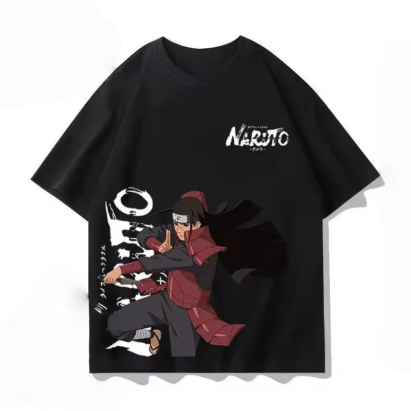 T-shirt noir Hashirama en train de faire un ninjutsu - Vue principale