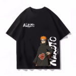 T-shirt noir Pain en tenue Akatsuki pour fan de Naruto