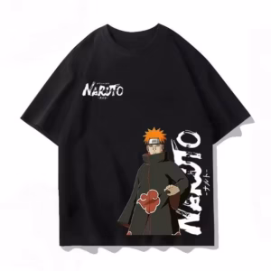 T-shirt noir Pain en tenue Akatsuki pour fan de Naruto