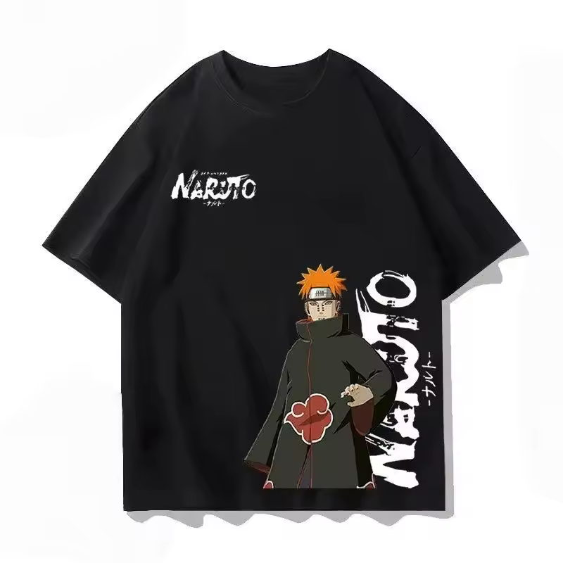 T-shirt noir Pain en tenue Akatsuki pour fan de Naruto