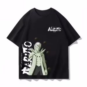 T-shirt noir Obito Uchiwa style streetwear Naruto