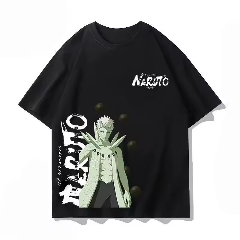 T-shirt noir Obito Uchiwa style streetwear Naruto