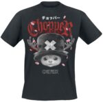 T-shirt noir One Piece Chopper face