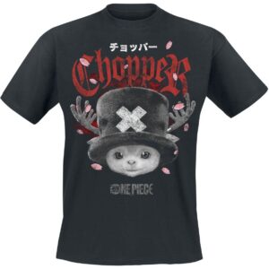 T-shirt noir One Piece Chopper face