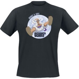 T-shirt noir One Piece motif Gear 5th Luffy