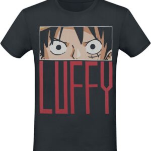 T-shirt noir One Piece Monkey D. Luffy vue principale
