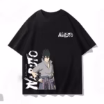 T-shirt noir Sasuke debout - Animedream