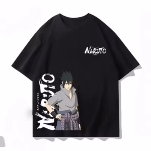 T-shirt noir Sasuke debout - Animedream
