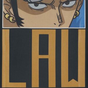 T-shirt noir Trafalgar Law One Piece face avant - vue 2