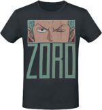 T-Shirt Noir Zoro - One Piece - Vue principale