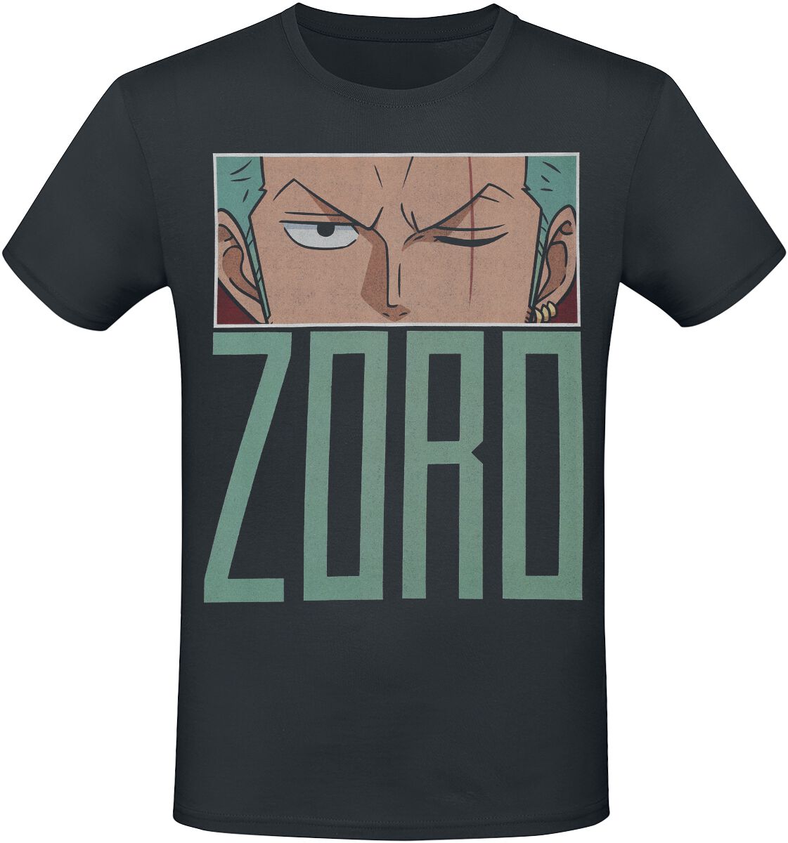 T-Shirt Noir Zoro - One Piece - Vue principale