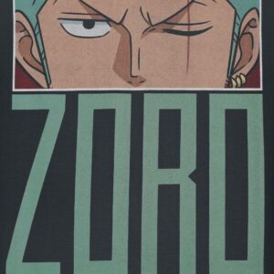 T-Shirt Noir Zoro - One Piece - Vue principale - vue 2