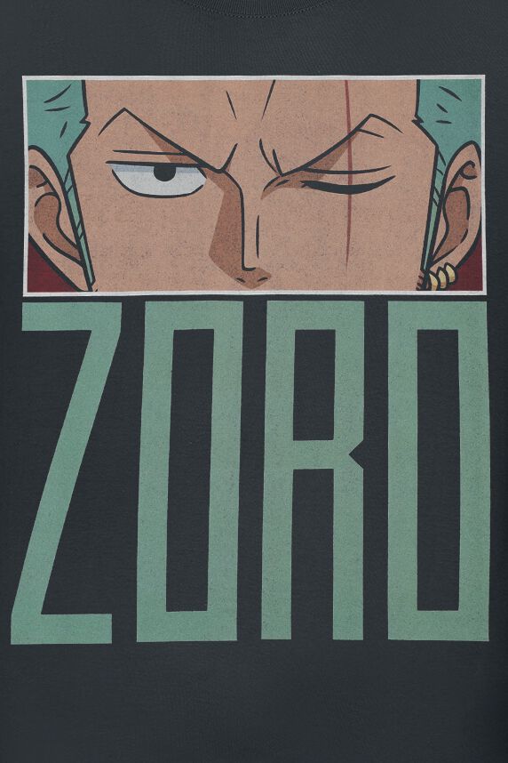 T-Shirt Noir Zoro - One Piece - Vue principale - vue 2