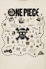 T-shirt One Piece Treasure Map couleur naturel face avant