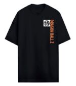 T-shirt oversize noir Son Goku Dragon Ball Z vue de face