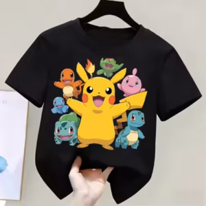 T-shirt Pokémon anime style décontracté pour l'été