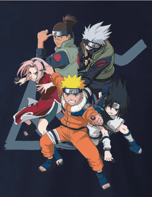 T-shirt Naruto Bleu Seven Team – Image 2