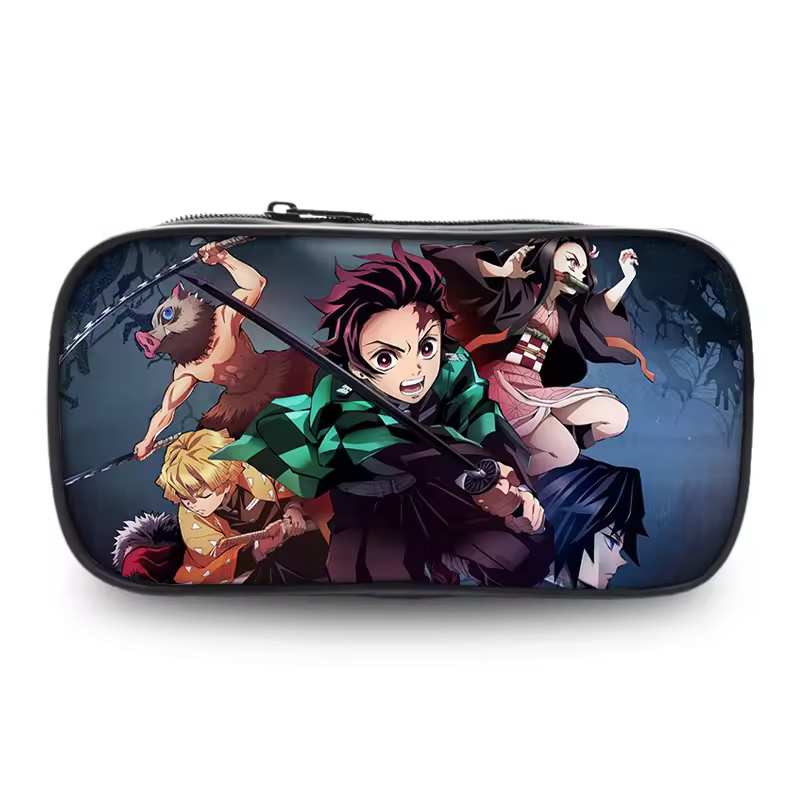 Trousse à crayons Demon Slayer design Tanjirou et Nezuko