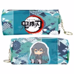 Trousse à crayons Demon Slayer bleue pour fans de manga