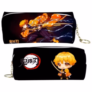 Trousse à crayons Demon Slayer noir design pourfendeurs