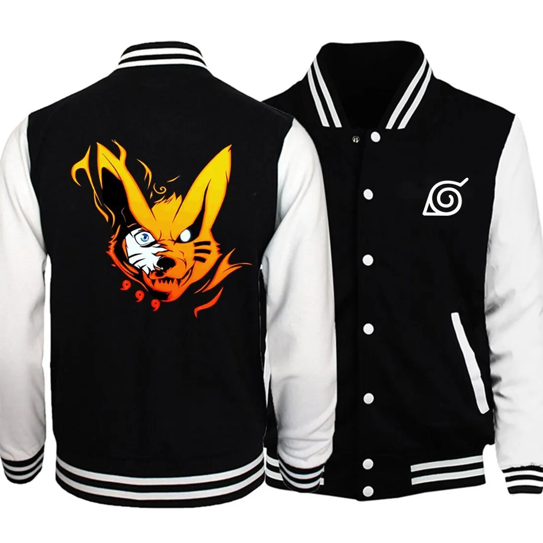 Veste Kurama Naruto aux couleurs du démon renard
